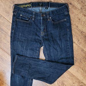 J. CREW Stretch Toothpick Women's Jeans - Sz 28